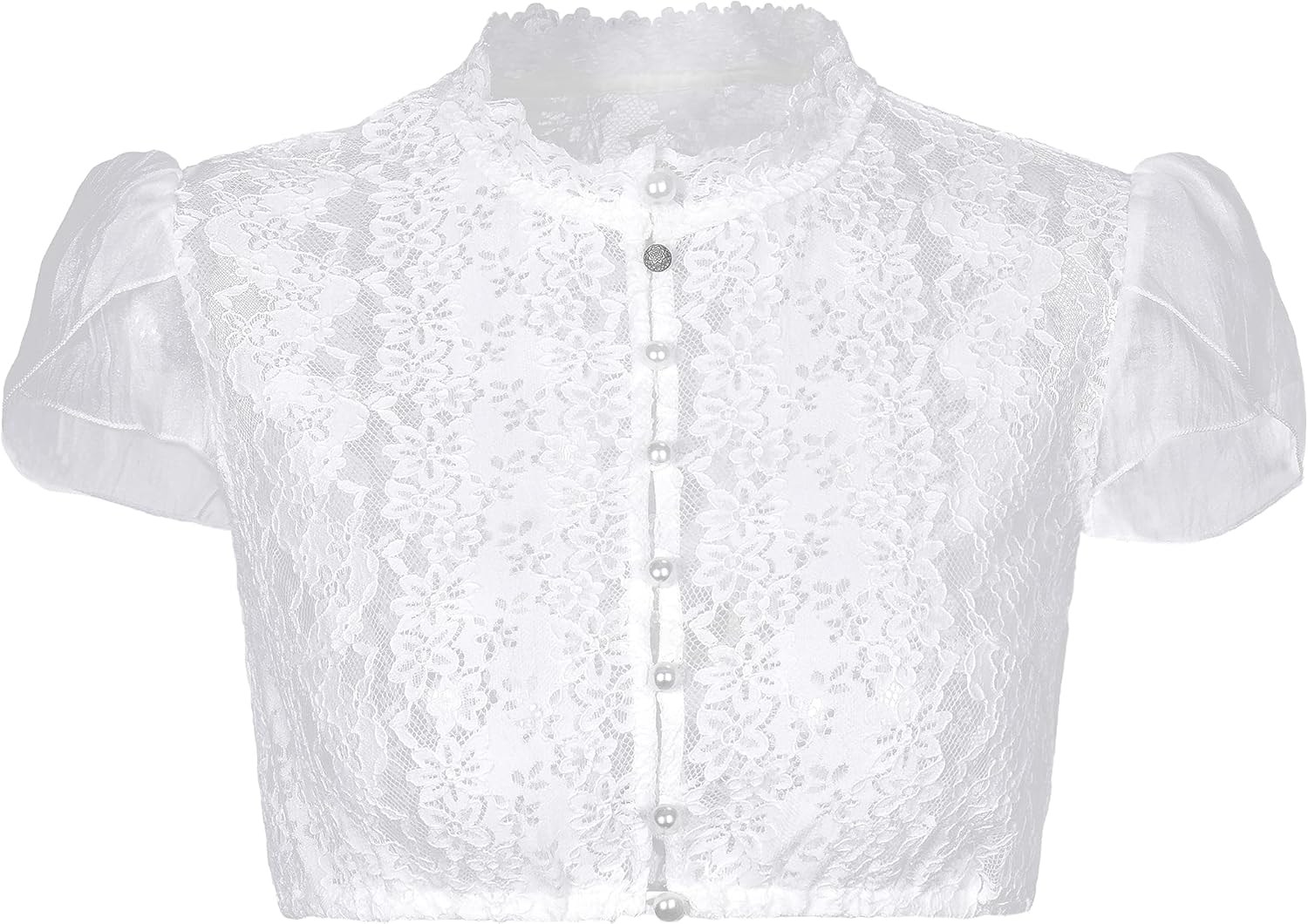 Blusa tirolesa blanca de encaje Blusa tirolesa blanca de encaje
